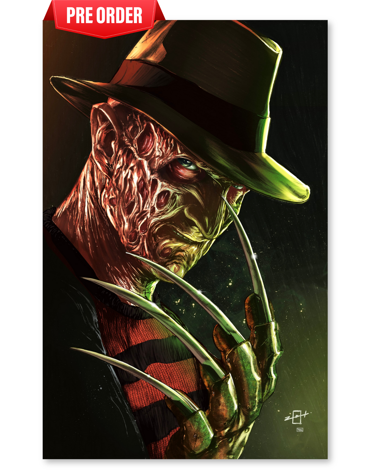 BALTIMORE COMIC-CON 2025 FREDDY KRUEGER EMBOSSED FOIL JONATHAN URIBE LTD 100 ~PREORDER 9/26/25~