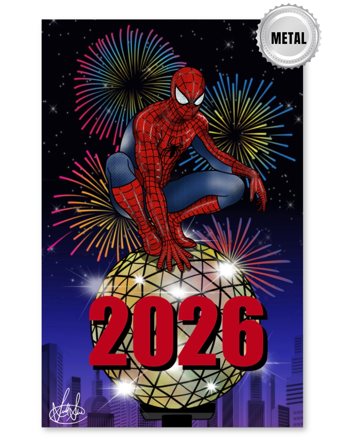 SPIDERMAN NEW YEAR'S 2026 EXCLUSIVE METAL SCOTT STRAKA LTD 10