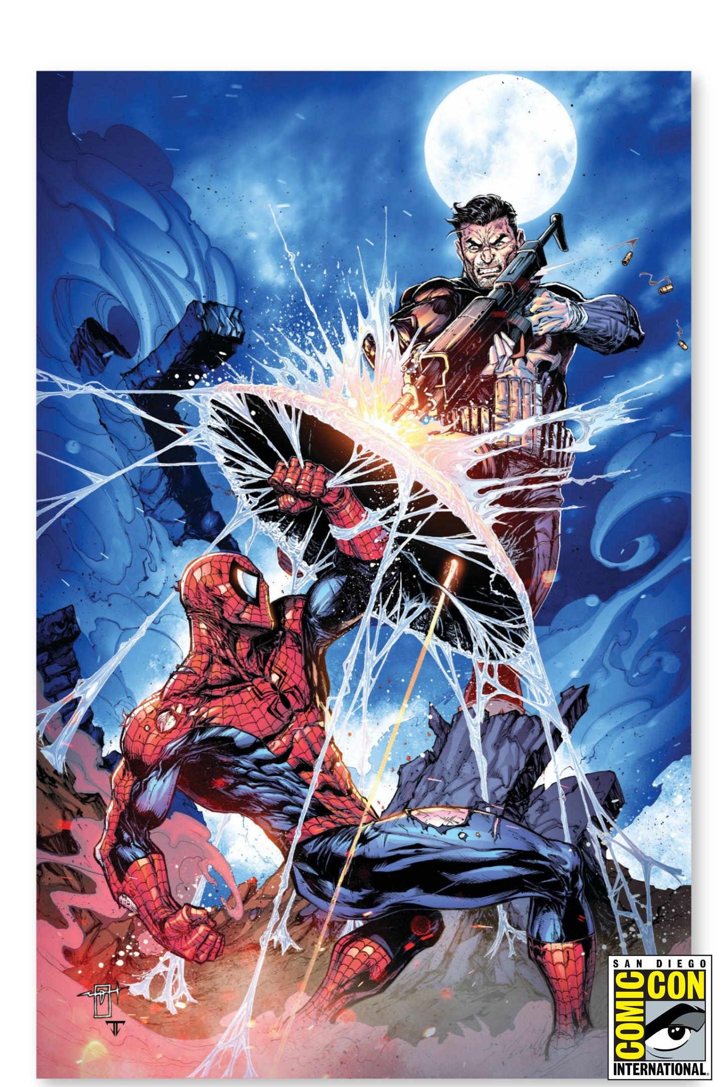 2026 SDCC PUNISHER VS SPIDER-MAN #1 VIRGIN EXCLUSIVE JONATHAN URIBE /1000 (SHIPS WEEK OF SDCC)