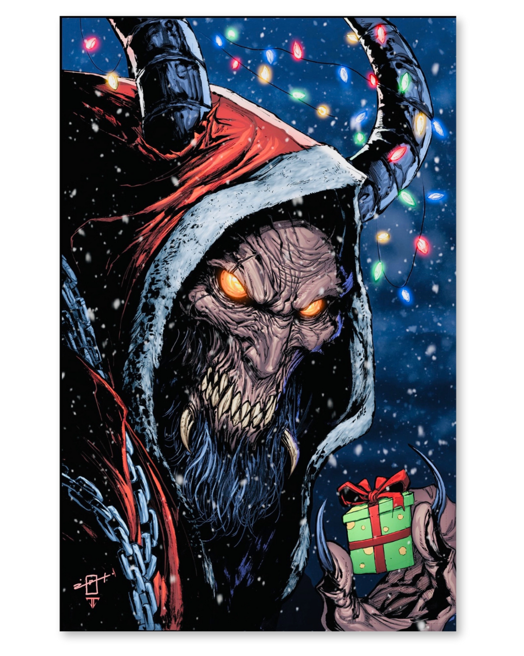 BLACK FRIDAY EXCLUSIVE KRAMPUS EMBOSSED SPOT FOIL JONATHAN URIBE