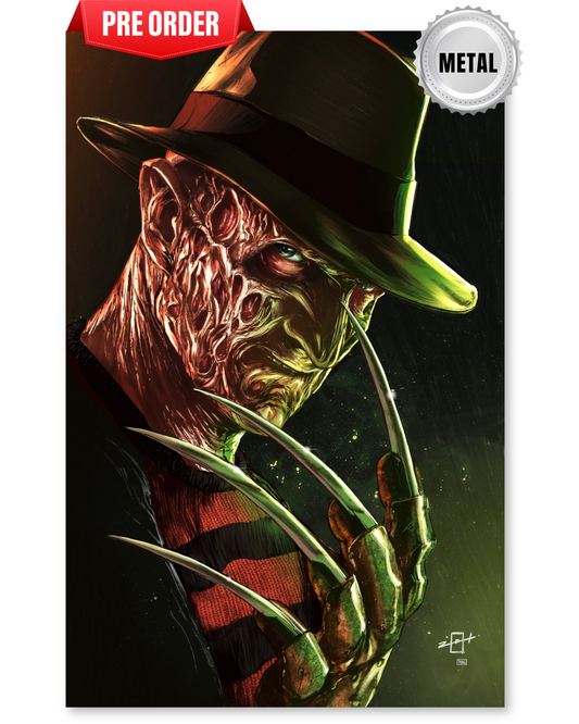 BALTIMORE COMIC-CON 2025 FREDDY KRUEGER METAL JONATHAN URIBE LTD 10 ~PREORDER 9/26/25~