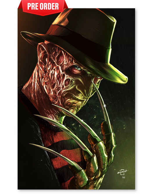 BALTIMORE COMIC-CON 2025 FREDDY KRUEGER EMBOSSED FOIL JONATHAN URIBE LTD 100 ~PREORDER 9/26/25~