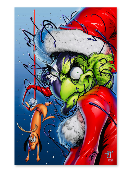 BLACK FRIDAY EXCLUSIVE VENOMIZED GRINCH EMBOSSED SPOT FOIL JONATHAN URIBE LTD 60