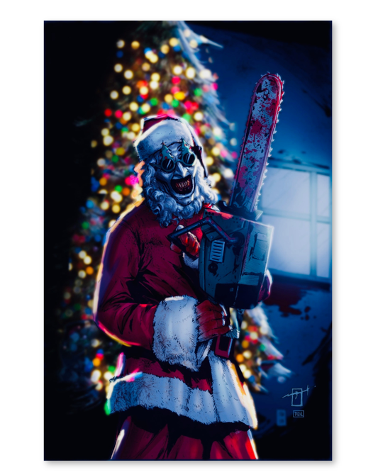 TERRIFIER CHRISTMAS SPECIAL HORROR BOOK EXCLUSIVE EMBOSSED SPOT FOIL JONATHAN URIBE LTD 120