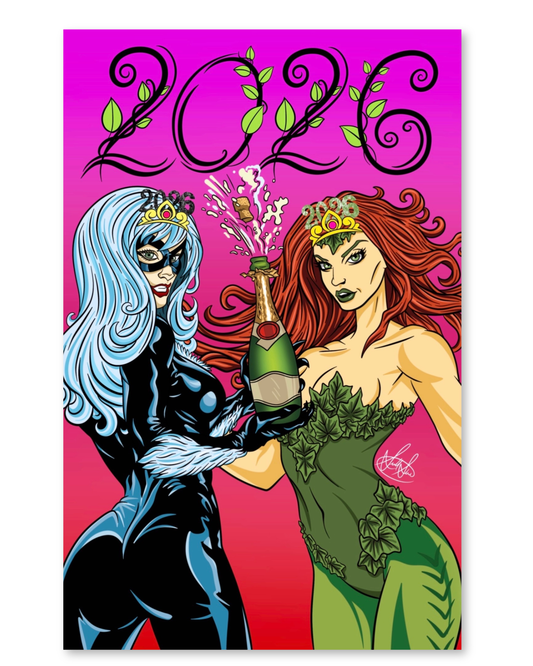 BLACK CAT x POISON IVY NEW YEAR'S 2026 EXCLUSIVE EMBOSSED SPOT FOIL SCOTT STRAKA LTD 25