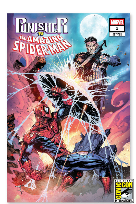 2026 SDCC PUNISHER VS SPIDER-MAN #1 TRADE DRESS EXCLUSIVE JONATHAN URIBE /3000 (SHIPS WEEK OF SDCC)