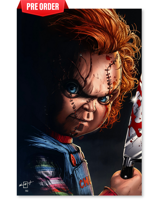 BALTIMORE COMIC-CON 2025 CHUCKY EMBOSSED FOIL JONATHAN URIBE LTD 100 ~PREORDER 9/26/25~