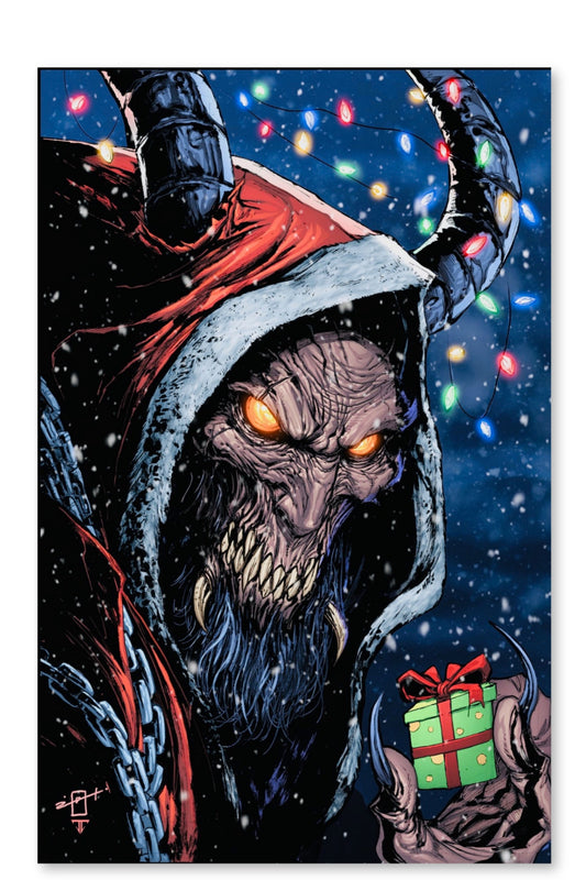 BLACK FRIDAY EXCLUSIVE KRAMPUS EMBOSSED SPOT FOIL JONATHAN URIBE - LTD 50