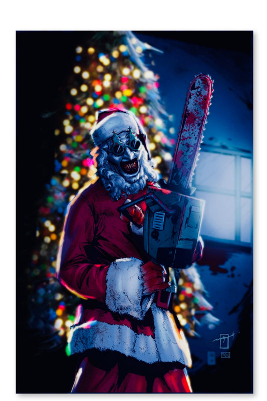 TERRIFIER CHRISTMAS SPECIAL HORROR BOOK EXCLUSIVE EMBOSSED SPOT FOIL JONATHAN URIBE - LTD 120