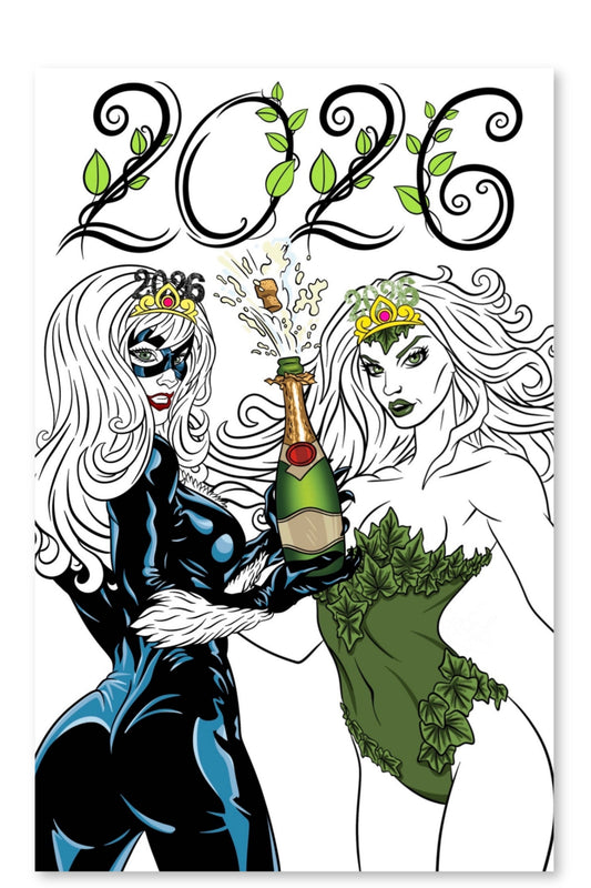 BLACK CAT x POISON IVY 2026 NEW YEAR'S EXCLUSIVE COLOR SPLASH EMBOSSED FOIL SCOTT STRAKA - LTD 25