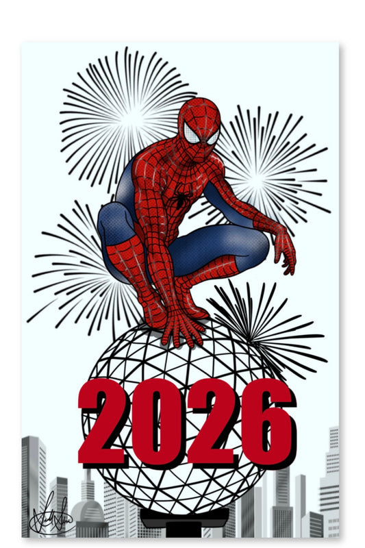 SPIDERMAN 2026 NEW YEAR'S EXCLUSIVE COLOR SPLASH EMBOSSED FOIL SCOTT STRAKA - LTD 25