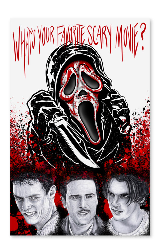 "WHAT'S YOUR FAVORITE SCARY MOVIE?" - SCREAM WHITE VARIANT | EXCLUSIVE COVER BY SCOTT STRAKA