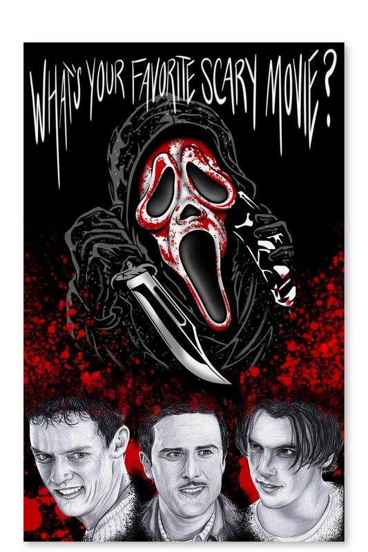 "WHAT'S YOUR FAVORITE SCARY MOVIE?" - SCREAM BLACK VARIANT | EXCLUSIVE COVER BY SCOTT STRAKA