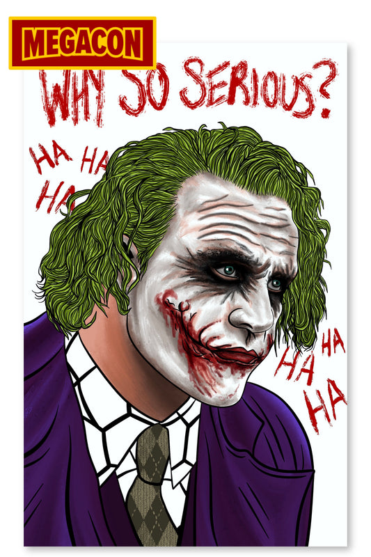 "WHY SO SERIOUS?" - JOKER EMBOSSED SPOT FOIL (COLOR SPLASH VARIANT) | 2026 MEGACON EXCLUSIVE | COVER BY SCOTT STRAKA (LTD 90)