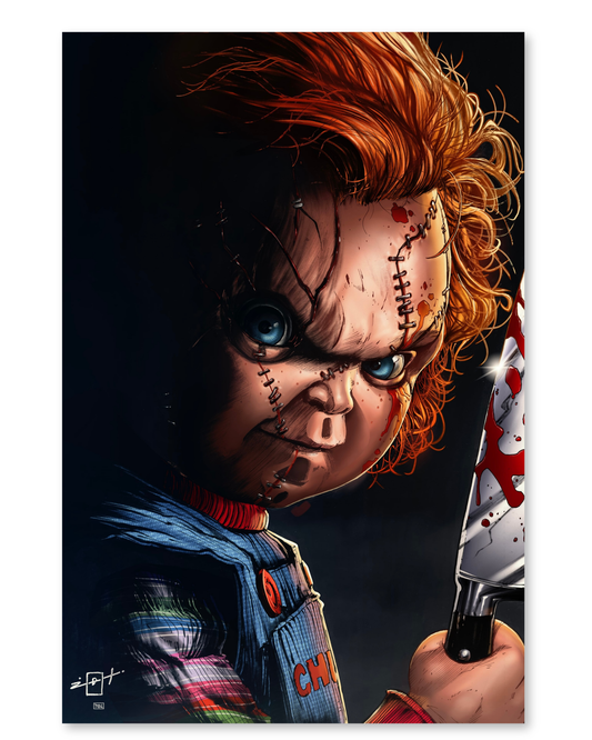 BALTIMORE COMIC-CON 2025 CHUCKY EMBOSSED FOIL JONATHAN URIBE LTD 100