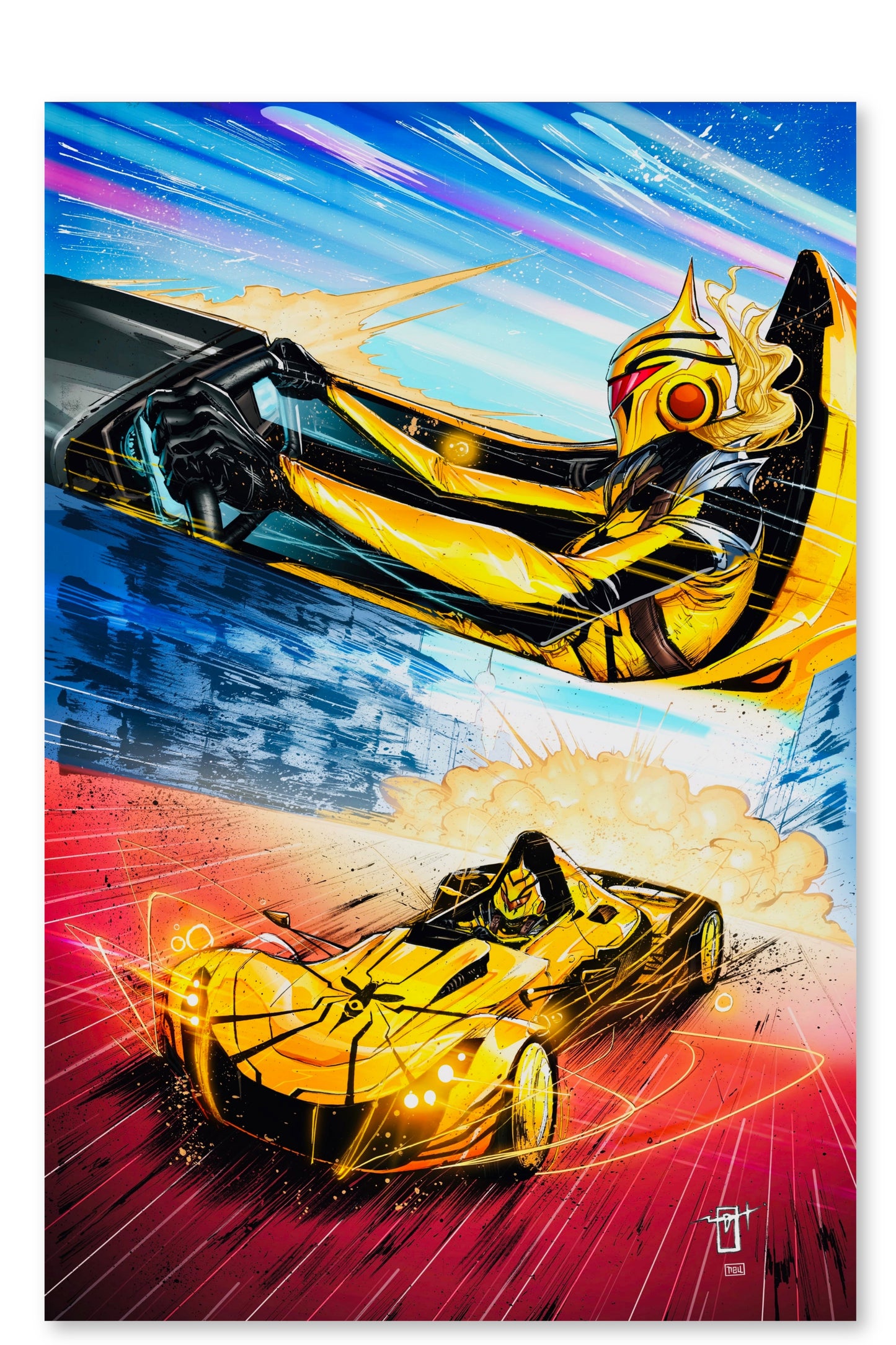 M1 MONSTER RACING LEAGUE #1 JONATHAN URIBE VIRGIN VARIANT 500 PRINT