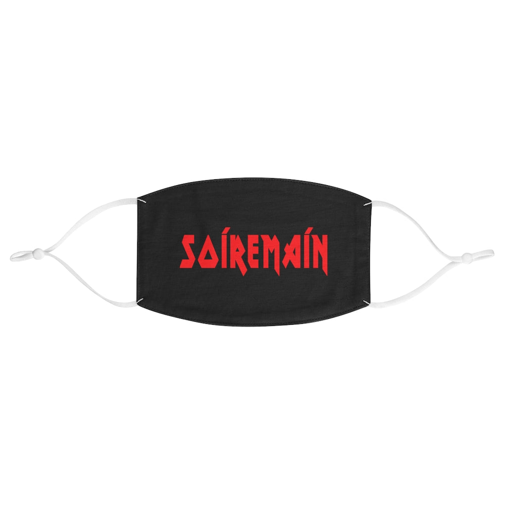 SOÍREMAÍN - BLACK FACE MASK RED LOGO